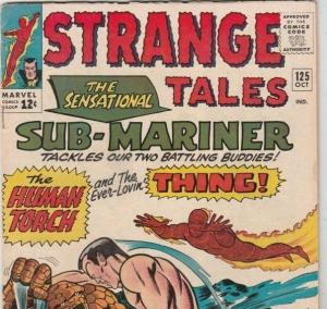 Strange Tales #125 Dr. Strange strict FN- 6.0   Human Torch &  Thing vs. Namor