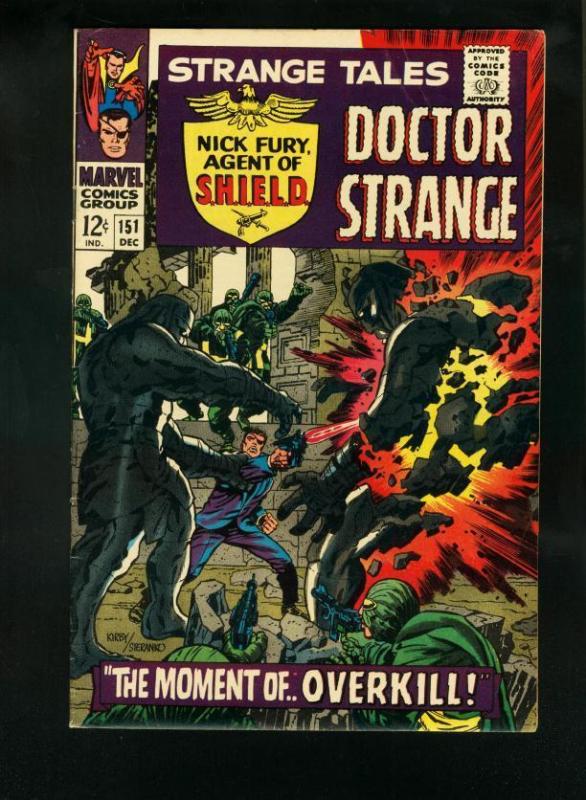 STRANGE TALES #151 1966-NICK FURY-DR STRANGE-KIRBY-STERANKO VF