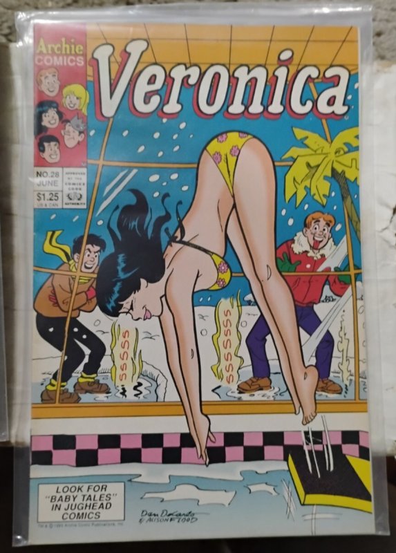 VERONICA # 28  1993  ARCHIE COMICS KEY HOT ISSUE BIKINI SIZZLE