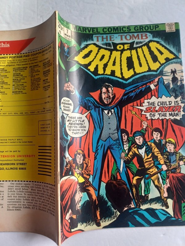 Tomb of Dracula #7 - vampire - horror - 1973 - FN