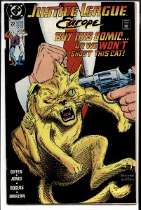 Justice League Europe #22 (1991) Power Girl's cat