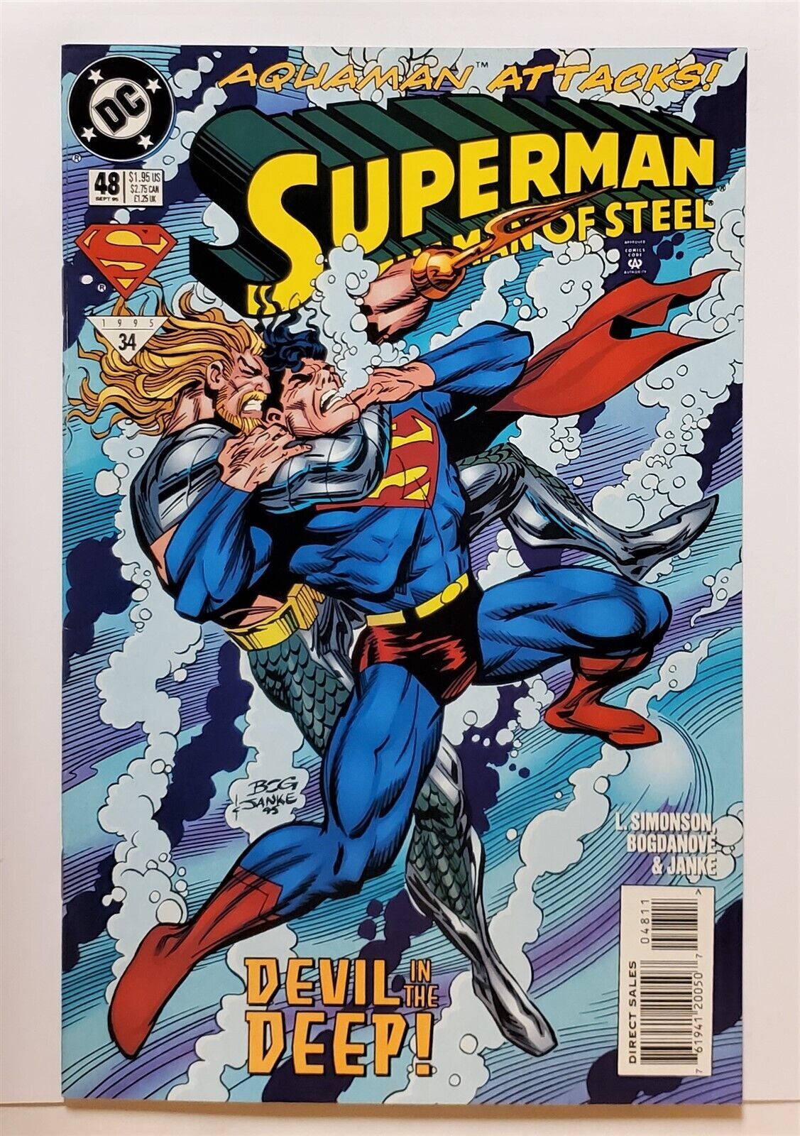 Superman The Man of Steel #1 comic book 48-page 1st issue (July 1991) 