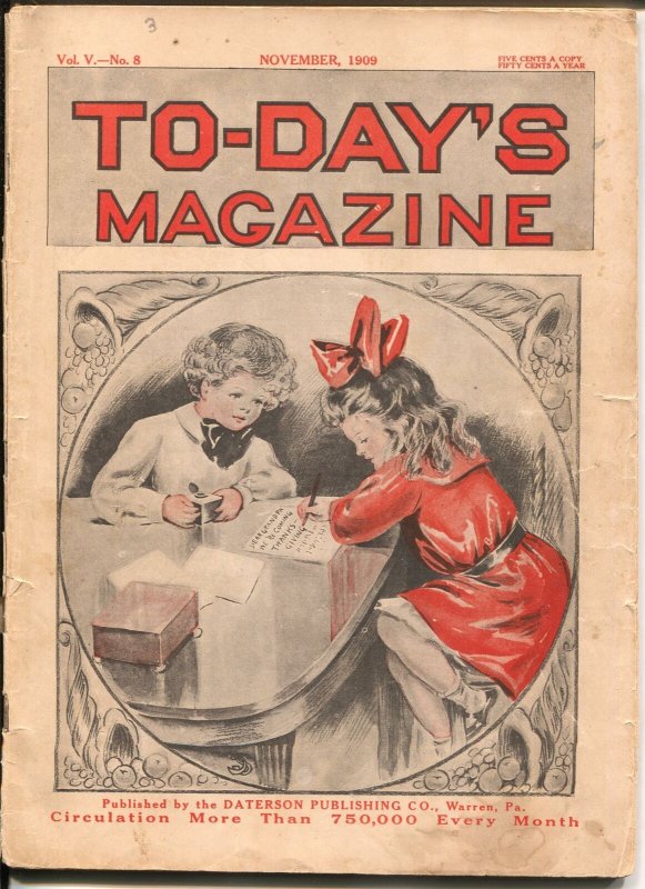 To-Day's Magazine 11/1909-pulp fiction-fashions-100+ years old