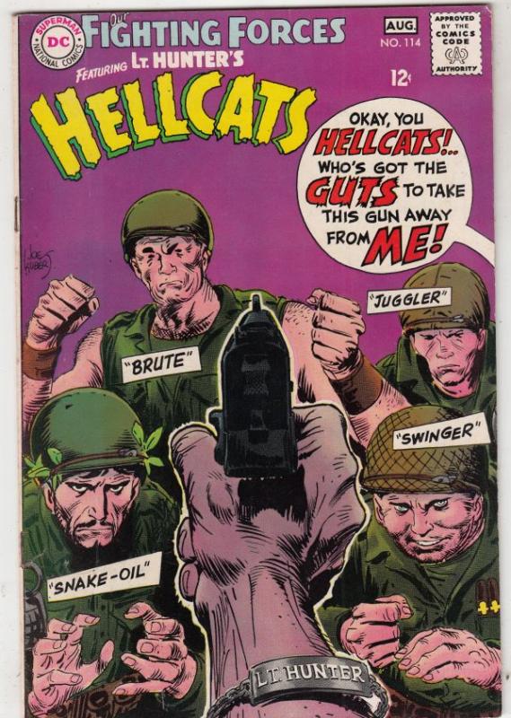 Our Fighting Forces #114 (Aug-68) VF- High-Grade Lt. Hunter, the Hellcats (Br...