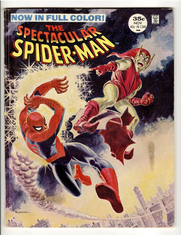 SPECTACULAR SPIDERMAN MAG #2 1968 GREEN GOBLIN COVER!