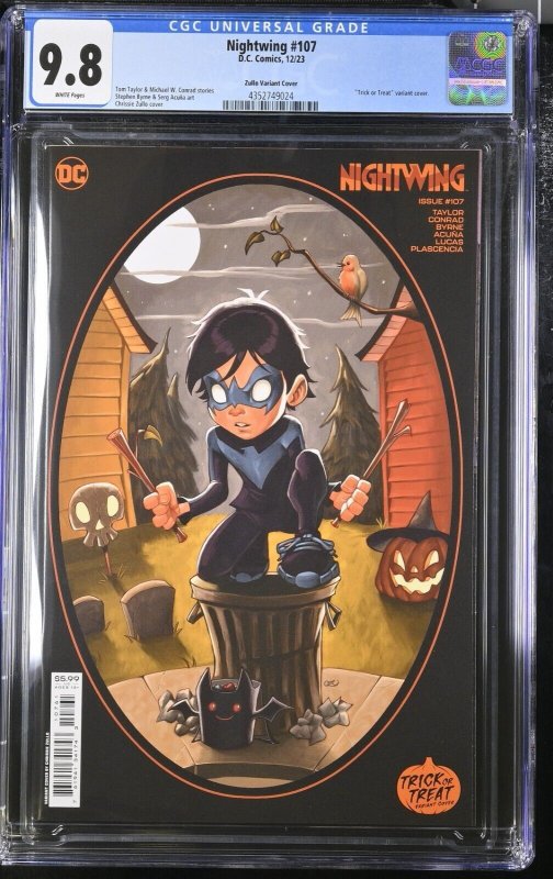 Nightwing #107 CGC 9.8 Trick or Treat Variant Cover Zullo DC 2023 Halloween