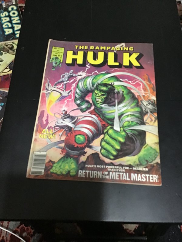 Rampaging Hulk #3 (1977) Simonson, Alcala Art! Mid-Grade! FN Wow!