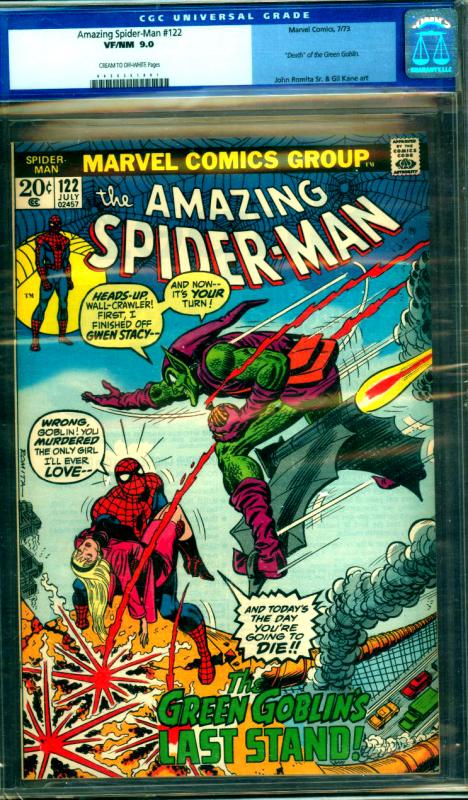 Amazing Spider-Man #122 CGC Graded 9.0 Death of the Green Goblin