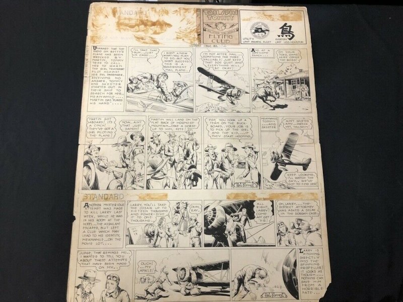 Tailspin Tommy Original Sunday Comic Art #392 April 18 1937- Hal Forrest 