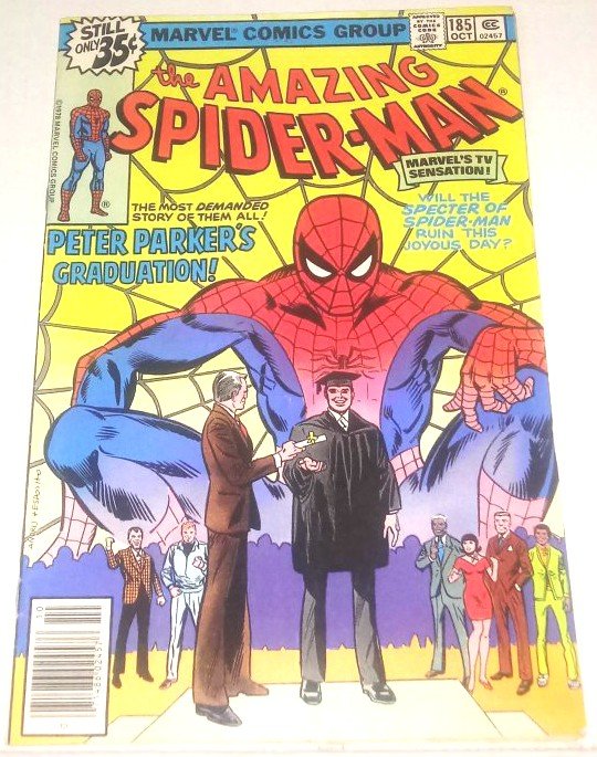 AMAZING SPIDER-MAN #185 (5.0) Peter Parker Graduates ID#31Q