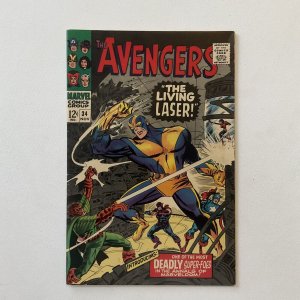 Avengers 34 Very Fine Vf 8.0 First Living Laser Marvel 1966