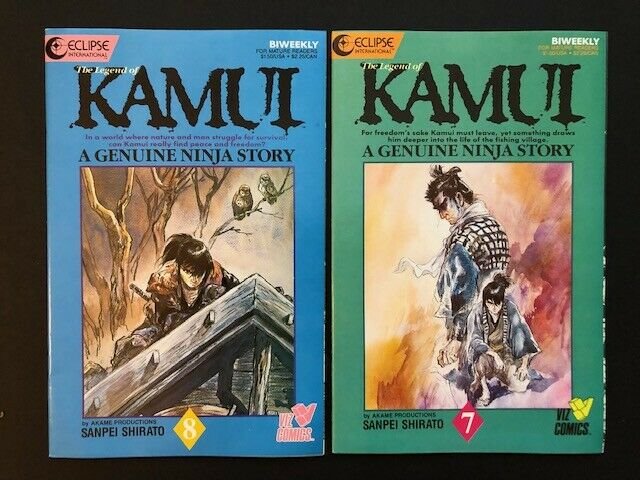 LOT of 10~Eclipse Comics~KAMUI A Genuine Ninja Story #5-11,13,16-17 VF (A184)