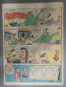 The Flintstones Sunday Page by Hanna-Barbera from 5/21/1966 Tabloid Size Page !
