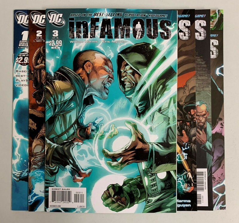 Infamous #1-6 Set (DC 2011) Rare Video Game Adaptation William Harms (8.5+)