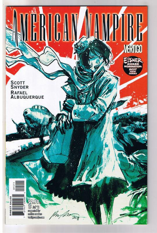 AMERICAN VAMPIRE #15, Ghost War, Vertigo, 2010, NM , 1st printing, more in store