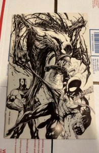 Deadpool: Back In Black #5 Tyler Kirk ham Sketch (2016) light crease on cover