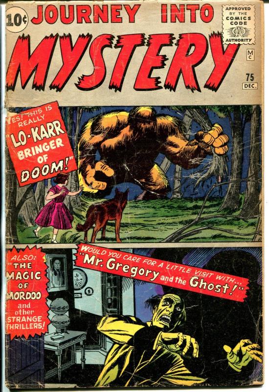 Journey Into Mystery #75-Marvel-Lo-Karr-Jack Kirby-Steve Ditko-horror-G/VG