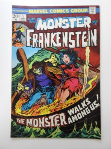 The Frankenstein Monster #5  (1973) Monster Walks Among Us! Sharp VF Cond!