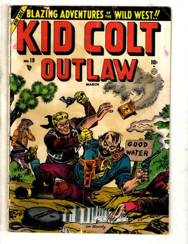 Kid Colt Outlaw # 19 VG Atlas Marvel Golden Age Comic Book Western Cowboy JL10