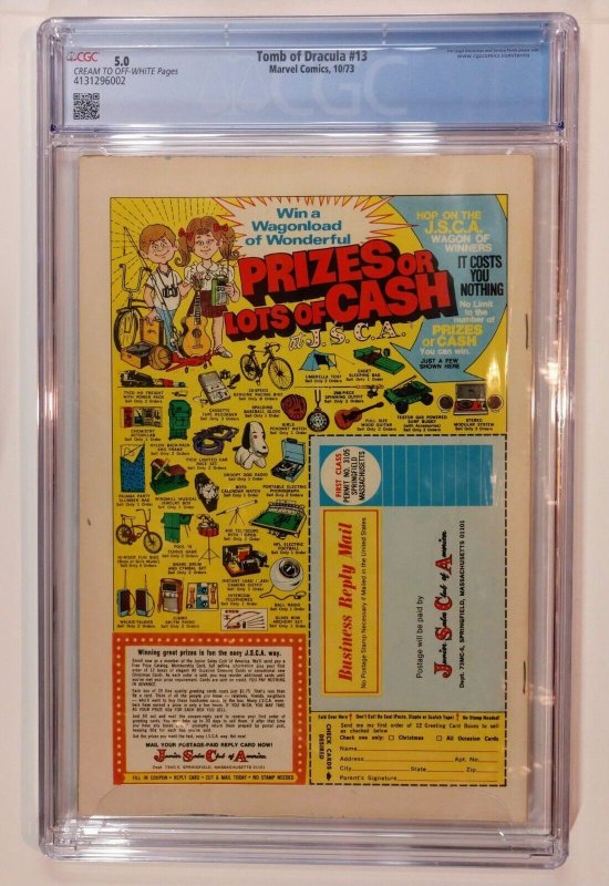 Tomb of Dracula #13,  Origin of Blade 