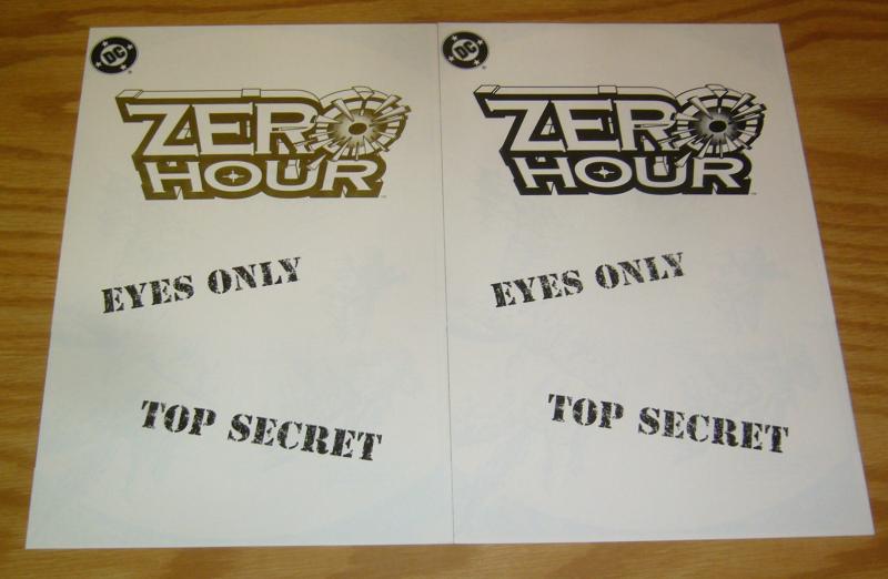 Zero Hour Ashcan #1 VF/NM eyes only - top secret - with rare gold variant