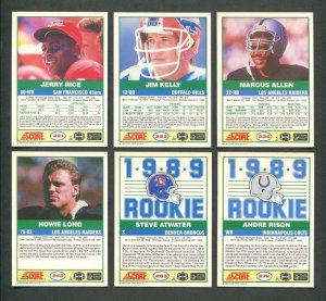1989 Score Football Set (330) SGC MINT 9 Barry Sanders Rookie + Update Set (110)