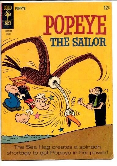 POPEYE COMICS #77-RARE SEA HAG COVER-GOLD KEY-1965--GK VG/FN