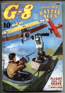 G-8 and His Battle Aces Pulp June 1937-Aviation hero pulp-Zombie cover-VG 
