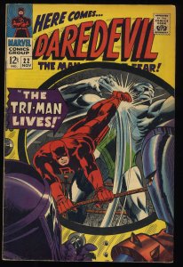 Daredevil #22 FN+ 6.5 1st Appearance Tri-man!