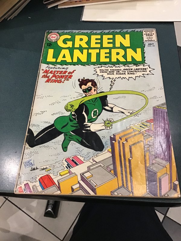 Green Lantern #22 (1963) mid grade power ring revolt cover! VG/FN Wow