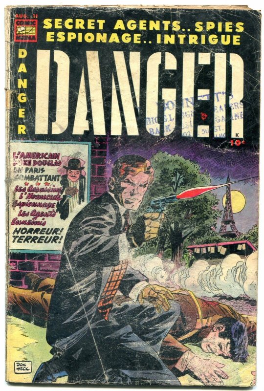 Danger #11 1953-Comic Media-Don Heck- Golden Age- Red Killers G