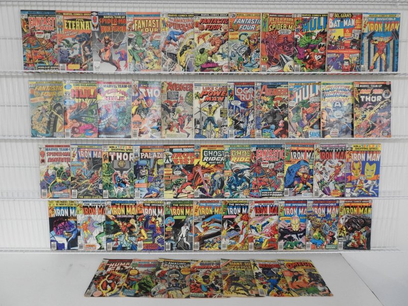 Lot of 51 Low Grade Comics W/ Iron Man, Hulk, Fantastic Four, +More! see desc