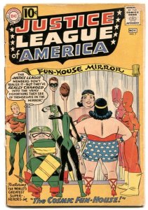 Justice League of America #7 1961- Funhouse mirror cover- G