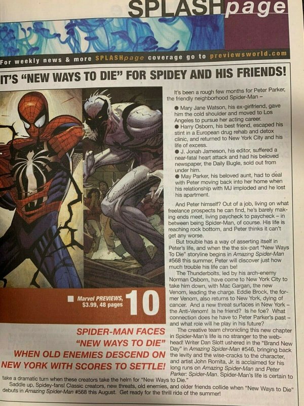 Previews Vol 18 #6 June 2008 - Anti-Venom (precedes Amazing Spider-Man #568) 