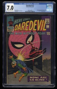 Daredevil #17 CGC FN/VF 7.0 Spider-Man Appearance John Romita Art!