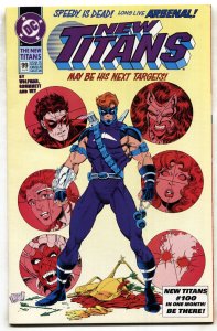 NEW TITANS #99--comic book--1st ARSENAL--NIGHTWING