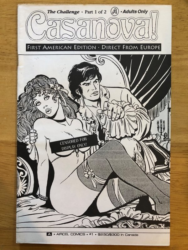 CASANOVA! #1 (1991) RARE HTF Adult Comic Aircel