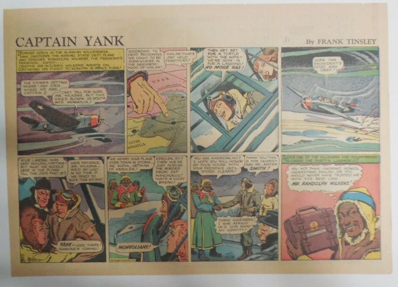 (52) Captain Yank Sundays by Frank Tinsley 1943 11 x 15 inches Complete Year !