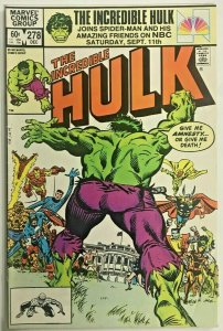 INCREDIBLE HULK#278 FN/VF 1982 MARVEL BRONZE AGE  COMICS