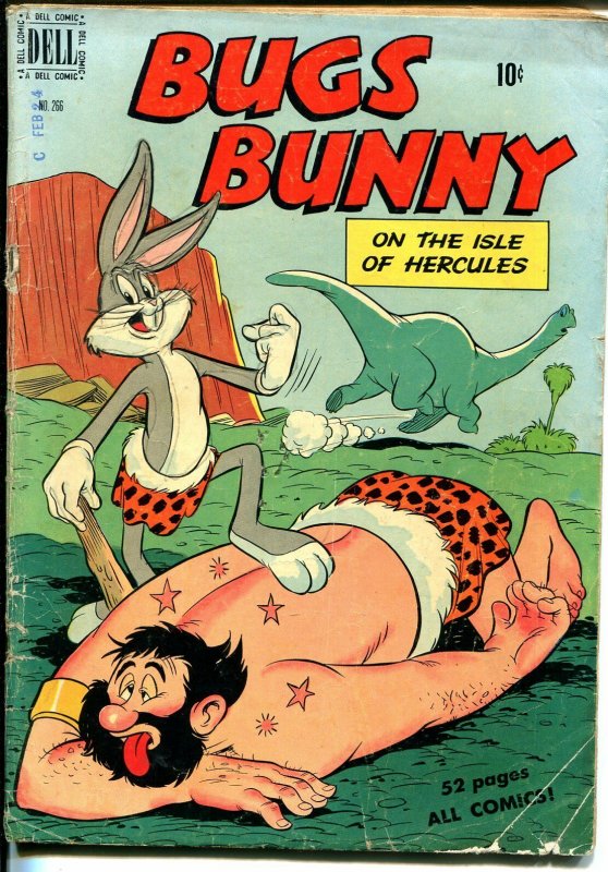 Bugs Bunny Four Color Comics #266 1950-Dell-dinosaur cover-Isle of Hercules-VG- 