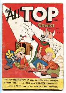 All Top Comics #3--1946--Fox--Cosmo Cat--Hitler--Violent humor--comic book