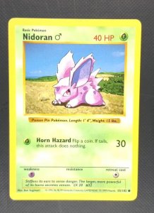 Nidoran #55/102, Basic Pokémon Trading Card, Wizards of the Coast, 1999