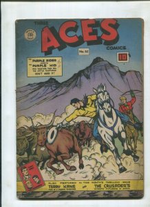 THREE ACES COMICS #52 - SKY-SHARKS TO THE KILL! (7.5) 1941