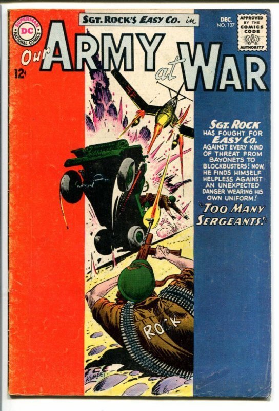 OUR ARMY AT WAR #137-SGT. ROCK-COOL ISSUE VG