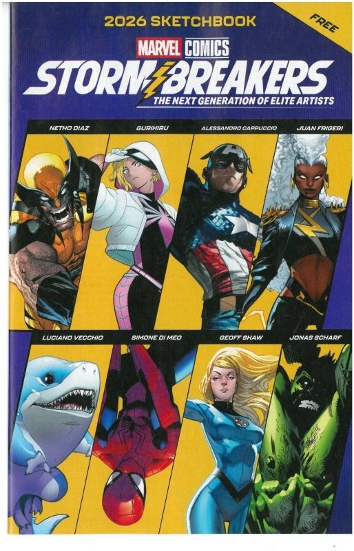 MARVEL 2026 SKETCHBOOK STORM BREAKERS NM.