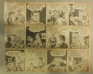 (312) Secret Agent X-9 Dailies by Mel Graff  from 1944 Size: 3 x 10 inches Rare!