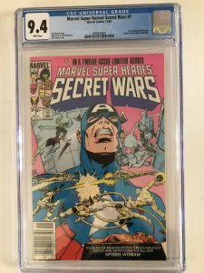 MARVEL SUPER HEROES SECRET WARS #7 CGC 9.4 WHITE 1984 MARVEL / NEWSSTAND