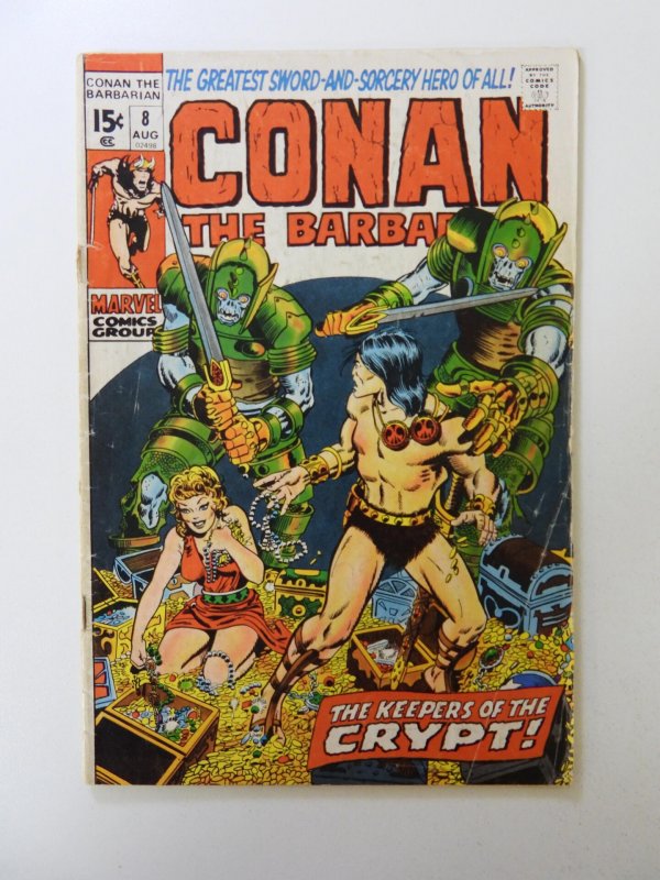 Conan the Barbarian #8 (1971) VG- condition top staple detached from cover