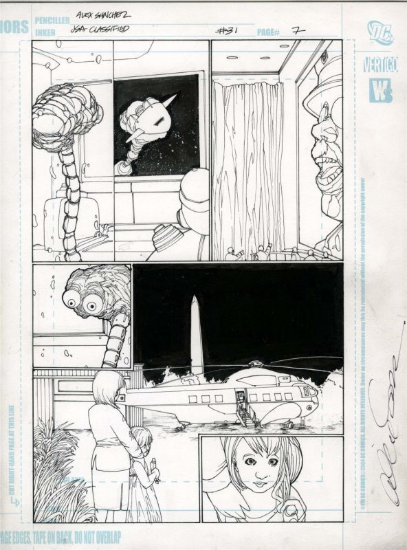 JSA: Classified #31 pg 7 Alex Sanchez Original Art  Mr. Terrific Justice Society