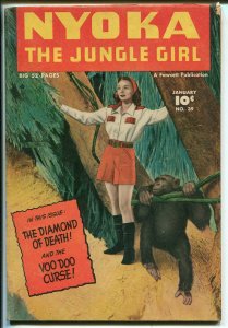 NYOKA THE JUNGLE GIRL #39 1950-FAWCETT-GOOD GIRL ART-BOUND BABE-fn minus 